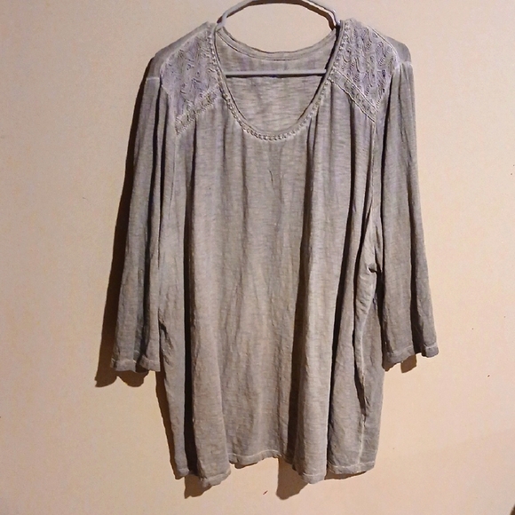Catherines Light Gray Blouse - Picture 1 of 5